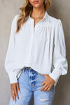 Gathered Detail Puff Sleeve Shirt