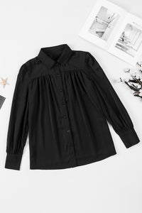 Gathered Detail Puff Sleeve Shirt